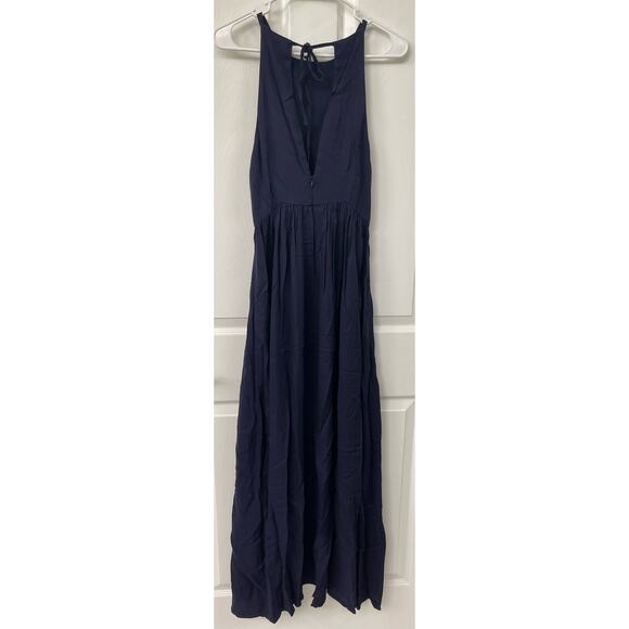 Anthropologie bobi Black Small NWT Navy embroidered boho maxi dress hippie $250 - Picture 3 of 7